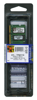 KTL-TP667/1G - Kingston 1GB PC2-5300 DDR2-667MHz non-ECC Unbuffered CL5 200-Pin SoDimm Memory Module for Lenovo KTL-TP667/1G - Kingston 1GB PC2-5300 DDR2-667MHz non-ECC Unbuffered CL5 200-Pin SoDimm Memory Module for Lenovo