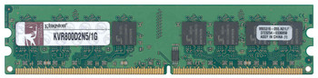 KVR800D2N5/1G - Kingston 1GB PC2-6400 DDR2-800MHz non-ECC Unbuffered CL5 240-Pin DIMM Dual Rank Memory Module KVR800D2N5/1G - Kingston 1GB PC2-6400 DDR2-800MHz non-ECC Unbuffered CL5 240-Pin DIMM Dual Rank Memory Module