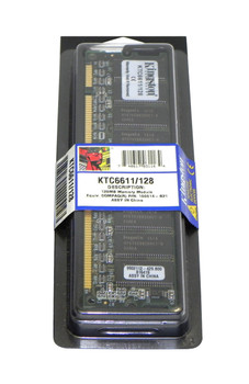 KTC6611/128 - Kingston 128MB PC100 100MHz non-ECC Unbuffered CL2 168-Pin DIMM Memory Module KTC6611/128 - Kingston 128MB PC100 100MHz non-ECC Unbuffered CL2 168-Pin DIMM Memory Module