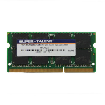 Super Talent DDR3-1333 SODIMM 8GB Micron Chip Notebook Memory Super Talent DDR3-1333 SODIMM 8GB Micron Chip Notebook Memory