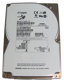 ST34573LC - Seagate Barracuda 9LP ST34573LC 4.55 GB 3.5 Internal Hard Drive - Wide Ultra2 SCSI - 7200 rpm - 512 KB Buffer - Hot Swappable ST34573LC - Seagate Barracuda 9LP ST34573LC 4.55 GB 3.5 Internal Hard Drive - Wide Ultra2 SCSI - 7200 rpm - 512 KB Buffer - Hot Swappable