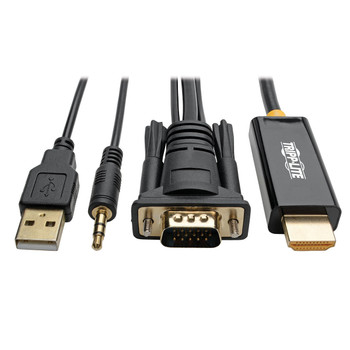 Tripp Lite P116-006-HDMI-A 1.8m HDMI VGA (D-Sub) + 3.5mm + USB A Black video cable adapter Tripp Lite P116-006-HDMI-A 1.8m HDMI VGA (D-Sub) + 3.5mm + USB A Black video cable adapter