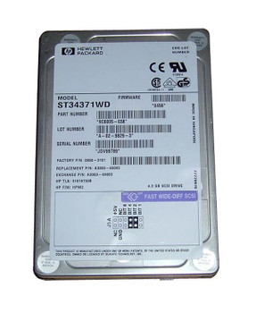 A3353-60002 - HP 4.3GB 7200RPM Fast Wide SCSI Single-Ended 68-Pin 3.5-inch Hard Drive A3353-60002 - HP 4.3GB 7200RPM Fast Wide SCSI Single-Ended 68-Pin 3.5-inch Hard Drive