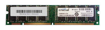 CT64M64S4D75 - Crucial 512MB PC133 133MHz non-ECC Unbuffered CL3 168-Pin DIMM Memory Module CT64M64S4D75 - Crucial 512MB PC133 133MHz non-ECC Unbuffered CL3 168-Pin DIMM Memory Module