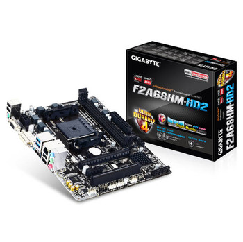 GIGABYTE GA-F2A68HM-HD2 Socket FM2+/ AMD A68H/ DDR3/ SATA3&USB3.0/ A&GbE/ MicroATX Motherboard GIGABYTE GA-F2A68HM-HD2 Socket FM2+/ AMD A68H/ DDR3/ SATA3&USB3.0/ A&GbE/ MicroATX Motherboard