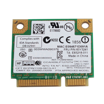 60Y3241 - IBM Mini-PCI-Express Intel Centrino Wireless-N 1000 802.11b/g/n WLAN Network Adapter