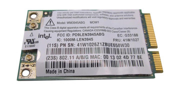 41W1027 - IBM Mini PCI Intel PRO Wireless 3945ABG Mini-PCI Express Adapter 41W1027 - IBM Mini PCI Intel PRO Wireless 3945ABG Mini-PCI Express Adapter