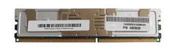 43X5026 - IBM 4GB (1X4GB) 667MHz PC2-5300 240-Pin DIMM CL5 ECC FULLY BUFFERED DDR2 SDRAM IBM Memory for BladeCenter & SYS 43X5026 - IBM 4GB (1X4GB) 667MHz PC2-5300 240-Pin DIMM CL5 ECC FULLY BUFFERED DDR2 SDRAM IBM Memory for BladeCenter & SYS