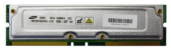 MR18R1624DF0-CT9 - Samsung Rambus 128MB PC1066 1066MHz 32ns ECC 184-Pin RDRAM RIMM Memory Module (Refurbished) MR18R1624DF0-CT9 - Samsung Rambus 128MB PC1066 1066MHz 32ns ECC 184-Pin RDRAM RIMM Memory Module (Refurbished)