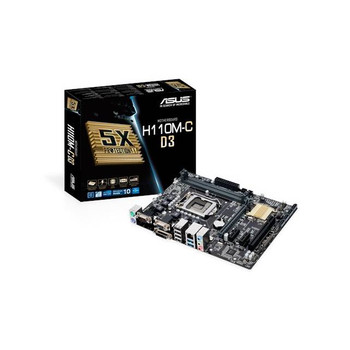 Asus H110M-C D3 LGA1151/ Intel H110/ DDR3/ SATA3&USB3.0/ A&GbE/ MicroATX Motherboard
