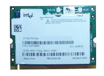 93P3485 - IBM Intel PRO Wireless 2200BG Mini-PCI COMMUNICATION Adapter 93P3485 - IBM Intel PRO Wireless 2200BG Mini-PCI COMMUNICATION Adapter