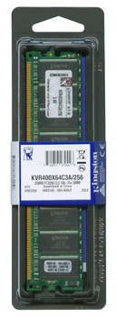 KVR400X64C3A/256 - Kingston 256MB PC3200 DDR-400MHz non-ECC Unbuffered CL3 184-Pin DIMM Memory Module KVR400X64C3A/256 - Kingston 256MB PC3200 DDR-400MHz non-ECC Unbuffered CL3 184-Pin DIMM Memory Module