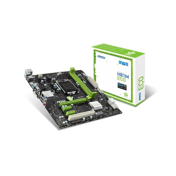 MSI H81M ECO LGA1150/ Intel H81/ DDR3/ SATA3&USB3.0/ A&GbE/ MicroATX Motherboard MSI H81M ECO LGA1150/ Intel H81/ DDR3/ SATA3&USB3.0/ A&GbE/ MicroATX Motherboard