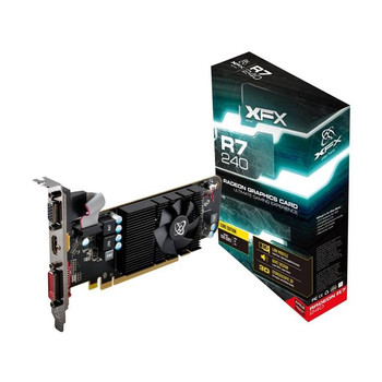 XFX AMD Radeon R7 240 2GB DDR3 VGA/DVI/HDMI Low Profile PCI-Express Video Card XFX AMD Radeon R7 240 2GB DDR3 VGA/DVI/HDMI Low Profile PCI-Express Video Card