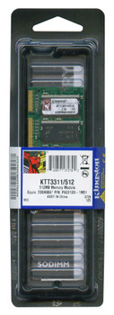 KTT3311/512 - Kingston 512MB PC2700 DDR-333MHz non-ECC Unbuffered CL2.5 200-Pin SoDimm Memory Module KTT3311/512 - Kingston 512MB PC2700 DDR-333MHz non-ECC Unbuffered CL2.5 200-Pin SoDimm Memory Module