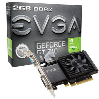 EVGA NVIDIA GeForce GT 710 2GB DDR3 VGA/DVI/HDMI Low Profile PCI-Express Video Card EVGA NVIDIA GeForce GT 710 2GB DDR3 VGA/DVI/HDMI Low Profile PCI-Express Video Card