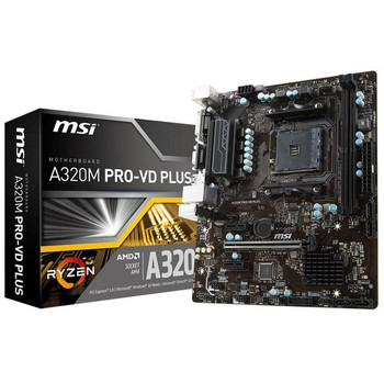 ASRock A320M PRO-VD PLUS Socket AM4/ AMD A320/ DDR4/ SATA3&USB3.1/ A&GbE/ MicroATX Motherboard