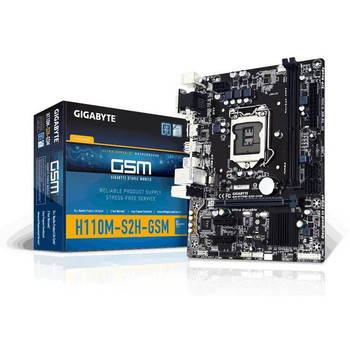 GIGABYTE GA-H110M-S2H GSM LGA1151/ Intel H110/ DDR4/ SATA3&USB3.0/ A&GbE/ MicroATX Motherboard