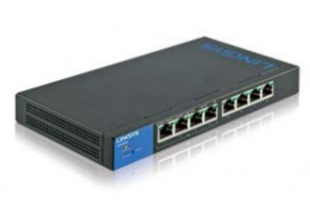 Linksys LGS308 Managed network switch Gigabit Ethernet (10/100/1000) Black, Blue network switch