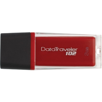 DT102/2GB - Kingston DataTraveler 102 DT102/2GB 2 GB USB 2.0 Flash Drive - Red - External DT102/2GB - Kingston DataTraveler 102 DT102/2GB 2 GB USB 2.0 Flash Drive - Red - External