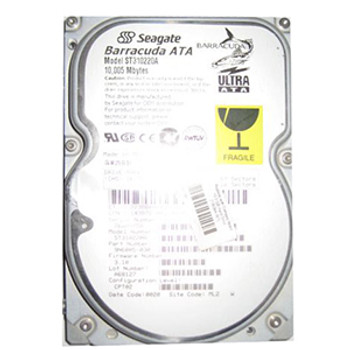 ST310220A - Seagate Barracuda ST310220A 10.20 GB 3.5 Internal Hard Drive - IDE Ultra ATA/100 (ATA-6) - 7200 rpm - 512 KB Buffer ST310220A - Seagate Barracuda ST310220A 10.20 GB 3.5 Internal Hard Drive - IDE Ultra ATA/100 (ATA-6) - 7200 rpm - 512 KB Buffer