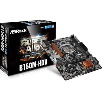 ASRock B150M-HDV LGA1151/ Intel B150/ DDR4/ SATA3&USB3.0/ A&GbE/ MicroATX Motherboard