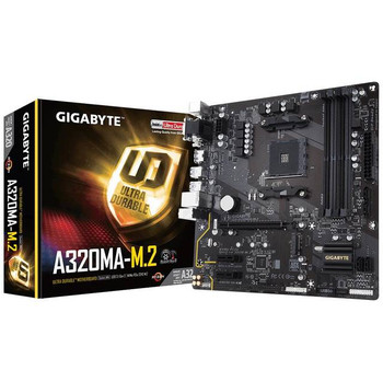 GIGABYTE GA-A320MA-M.2 Socket AM4/ AMD A320/ DDR4/ SATA3&USB3.1/ M.2/ A&GbE/ MicroATX Motherboard