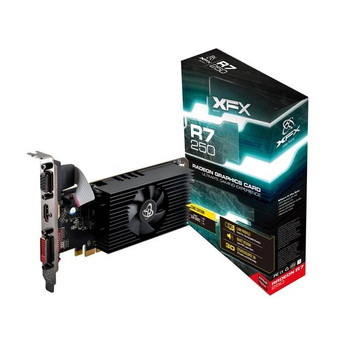 XFX AMD Radeon R7 250 Boost 2GB DDR3 VGA/DVI/HDMI Low Profile PCI-Express Video Card XFX AMD Radeon R7 250 Boost 2GB DDR3 VGA/DVI/HDMI Low Profile PCI-Express Video Card