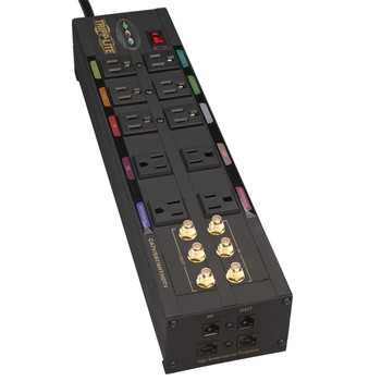 Tripp Lite Isobar Home/Business Theater Surge Suppressor 10AC outlet(s) 120V 2.4m Black surge protect Tripp Lite Isobar Home/Business Theater Surge Suppressor 10AC outlet(s) 120V 2.4m Black surge protect