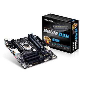 GIGABYTE GA-B85M-D3H LGA1150/ Intel B85/ DDR3/ CrossFireX/ SATA3&USB3.0/ A&GbE/ MicroATX Motherboard GIGABYTE GA-B85M-D3H LGA1150/ Intel B85/ DDR3/ CrossFireX/ SATA3&USB3.0/ A&GbE/ MicroATX Motherboard