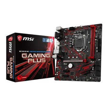 MSI B360M GAMING PLUS LGA1151/ Intel B360/ DDR4/ SATA3&USB3.1/M.2/ A&GbE/ MicroATX Motherboard