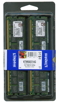 KTM5037/4G - Kingston 4GB Kit (2 X 2GB) PC2100 DDR-266MHz ECC Registered CL2.5 184-Pin Memory (Kit of 2) for IBM KTM5037/4G - Kingston 4GB Kit (2 X 2GB) PC2100 DDR-266MHz ECC Registered CL2.5 184-Pin Memory (Kit of 2) for IBM