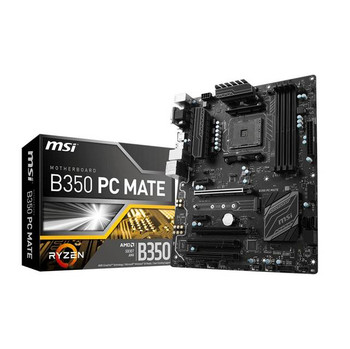 MSI B350 PC MATE Socket AM4/ AMD B350/ DDR4/ 2-Way CrossFireX/ SATA3&USB3.1/ M.2/ A&GbE/ ATX Motherboard