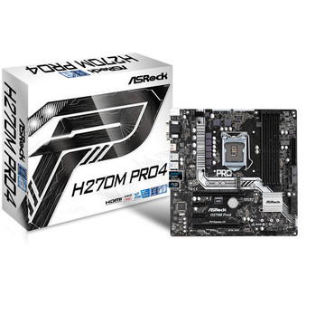 ASRock H270M Pro4 LGA1151/ Intel H270/ DDR4/ Quad CrossFireX/ SATA3&USB3.0/ M.2/ A&GbE/ MicroATX Motherboard