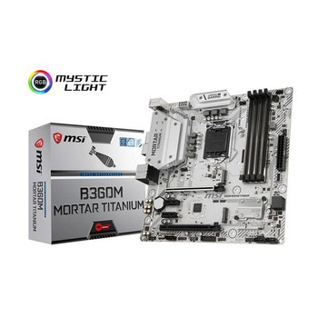 MSI B360M MORTAR TITANIUM LGA1151/ Intel B360/ DDR4/ SATA3&USB3.1/ M.2/ A&GbE/ MicroATX Motherboard