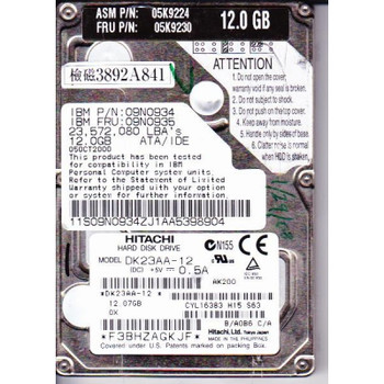 DK23AA-12 - HGST DK23AA-12 12.07 GB 2.5 Plug-in Module Hard Drive - 2 Pack - IDE Ultra ATA/66 (ATA-5) - 4200 rpm - 512 KB Buffer DK23AA-12 - HGST DK23AA-12 12.07 GB 2.5 Plug-in Module Hard Drive - 2 Pack - IDE Ultra ATA/66 (ATA-5) - 4200 rpm - 512 KB Buffer
