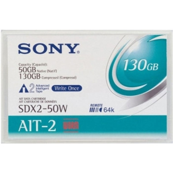 SDX250W//AWW - Sony AIT-2 WORM Tape Cartridge - AIT AIT-2 - 50GB (Native) / 130GB (Compressed) SDX250W//AWW - Sony AIT-2 WORM Tape Cartridge - AIT AIT-2 - 50GB (Native) / 130GB (Compressed)