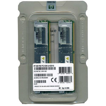 397411-B21#0D1 - HP 2GB Kit (2 X 1GB) PC2-5300 DDR2-667MHz ECC Fully Buffered CL5 240-Pin DIMM Low Voltage Dual Rank Memory 397411-B21#0D1 - HP 2GB Kit (2 X 1GB) PC2-5300 DDR2-667MHz ECC Fully Buffered CL5 240-Pin DIMM Low Voltage Dual Rank Memory
