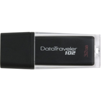 DT102/32GBZ - Kingston DataTraveler 102 DT102/32GBZ 32 GB USB 2.0 Flash Drive - Black - External DT102/32GBZ - Kingston DataTraveler 102 DT102/32GBZ 32 GB USB 2.0 Flash Drive - Black - External