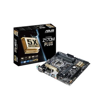 Asus Z170M-PLUS LGA1151/ Intel Z170/ DDR4/ Quad CrossFireX/ SATA3&USB3.0/ M.2&SATA Express/ A&GbE/ MicroATX Motherboard