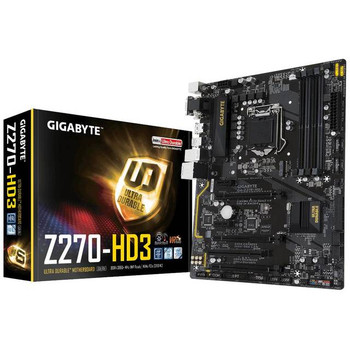 GIGABYTE GA-Z270-HD3 LGA1151/ Intel Z270/ DDR4/ Quad CrossFireX/ SATA3&USB3.1/ M.2&SATA Express/ A&GbE/ ATX Motherboard