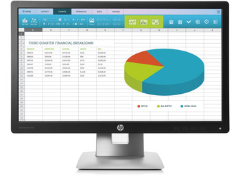 HP EliteDisplay E222 21.5" Full HD IPS Black, Silver computer monitor