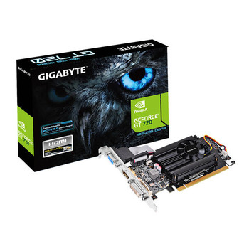 GIGABYTE NVIDIA GeForce GT 720 1GB DDR3 VGA/DVI/HDMI Low Profile PCI-Express Video Card GIGABYTE NVIDIA GeForce GT 720 1GB DDR3 VGA/DVI/HDMI Low Profile PCI-Express Video Card