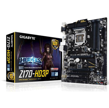 GIGABYTE GA-Z170-HD3P LGA1151/ Intel Z170/ DDR4/ 2-Way CrossFireX/ SATA3&USB3.1/ M.2&SATA Express/ A&GbE/ ATX Motherboard GIGABYTE GA-Z170-HD3P LGA1151/ Intel Z170/ DDR4/ 2-Way CrossFireX/ SATA3&USB3.1/ M.2&SATA Express/ A&GbE/ ATX Motherboard