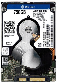 WD7500LPCX - Western Digital Blue 750GB 5400RPM SATA 6GB/s 16MB Cache 2.5-inch 7mm Hard Drive WD7500LPCX - Western Digital Blue 750GB 5400RPM SATA 6GB/s 16MB Cache 2.5-inch 7mm Hard Drive