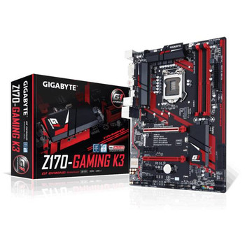 GIGABYTE GA-Z170-GAMING K3 LGA1151/ Intel Z170/ DDR4/ 2-Way CrossFireX/ SATA3&USB3.1/ M.2&SATA Express/ A&GbE/ ATX Motherboard GIGABYTE GA-Z170-GAMING K3 LGA1151/ Intel Z170/ DDR4/ 2-Way CrossFireX/ SATA3&USB3.1/ M.2&SATA Express/ A&GbE/ ATX Motherboard