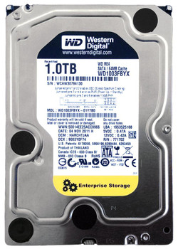 WD1003FBYX-01Y7B0 - Western Digital RE4 1TB 7200RPM SATA 3GB/s 64MB Cache 3.5-inch Internal Hard Disk Drive WD1003FBYX-01Y7B0 - Western Digital RE4 1TB 7200RPM SATA 3GB/s 64MB Cache 3.5-inch Internal Hard Disk Drive