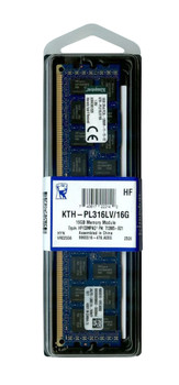 KTH-PL316LV/16G - Kingston 16GB (1x16GB) 1600Mhz PC3-12800 ECC Registered Low Voltage DDR3 SDRAM 240-Pin Dimm Memory Module KTH-PL316LV/16G - Kingston 16GB (1x16GB) 1600Mhz PC3-12800 ECC Registered Low Voltage DDR3 SDRAM 240-Pin Dimm Memory Module
