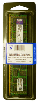 KVR1333D3LD4R9S/8G - Kingston 8GB (1x8GB) 1333Mhz ECC Registered Low Voltage DDR3 SDRAM 240-Pin Dimm Kingstin Memory