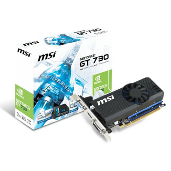 MSI NVIDIA GeForce GT 730 1GB GDDR5 VGA/DVI/HDMI Low Profile PCI-Express Video Card MSI NVIDIA GeForce GT 730 1GB GDDR5 VGA/DVI/HDMI Low Profile PCI-Express Video Card